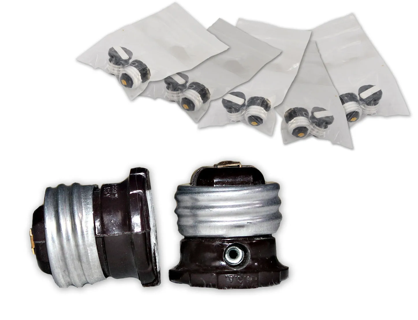 10 Pack Non-Grounding Polarized Light Socket Adapter