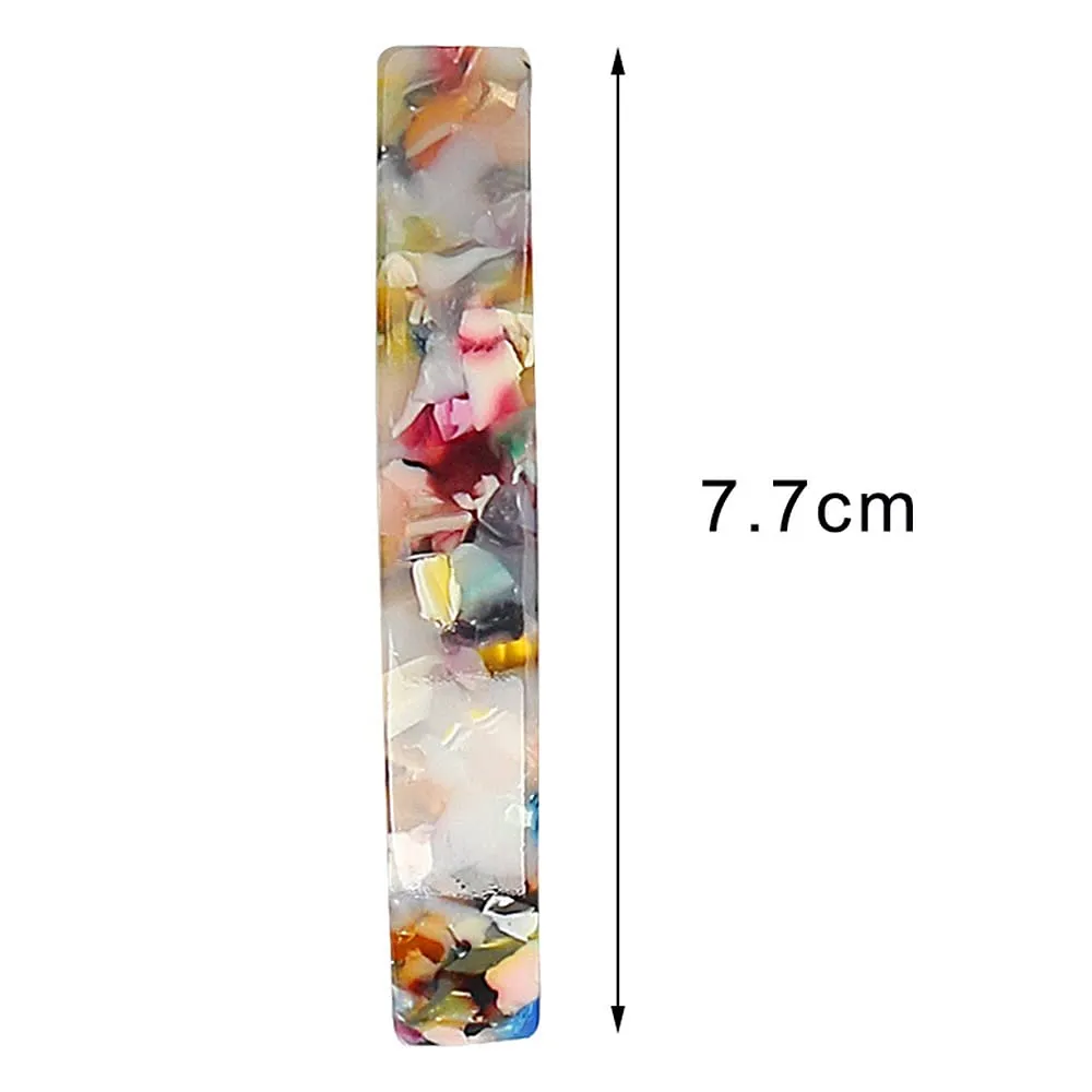 6 Pcs Tortoise Shell Hair Barrettes,Stocking Stuffers for Women Acetate French Design Hair Clips for Girls Mom (2)