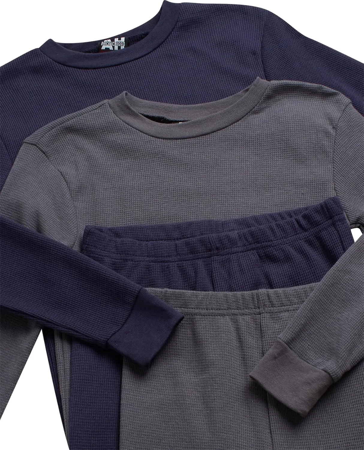 Boys' Thermal Underwear - 4 Piece Waffle Knit Top and Long John Set (Size: 2-18)