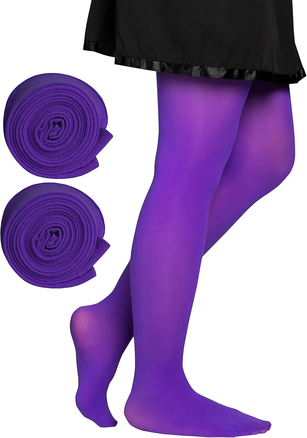 Dancina Toddler and Girls Microfiber Footed Tights (Multiple Solid Colors)