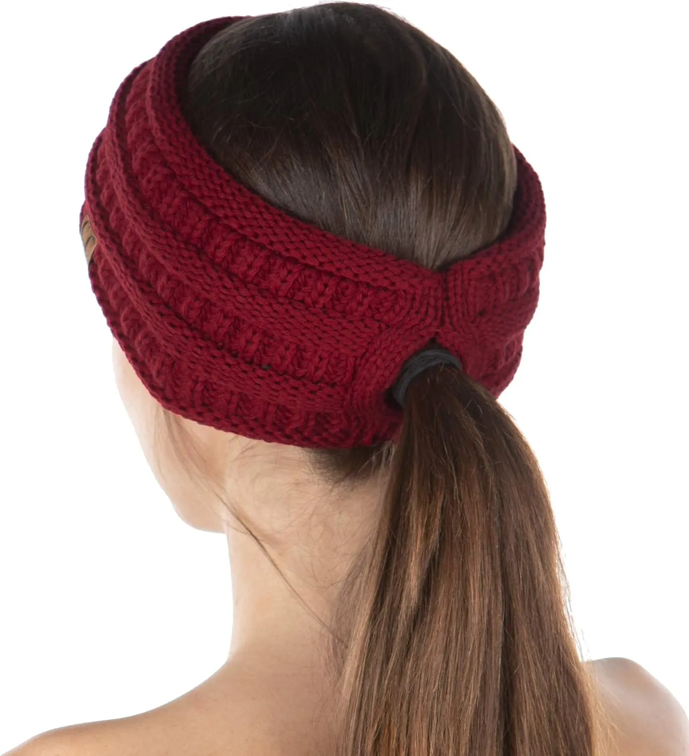 Funky Junque Women's Fleece Lined Cable Knit Headband - Messy Bun Ear Warmer - Solid, Confetti, 4 Tone, Value Packs