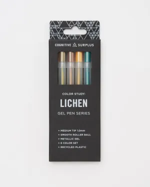Lichen Metallic Metallic Gel Pens (Pack of 6)
