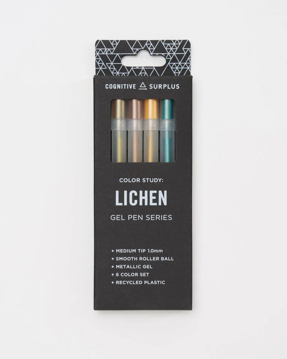Lichen Metallic Metallic Gel Pens (Pack of 6)
