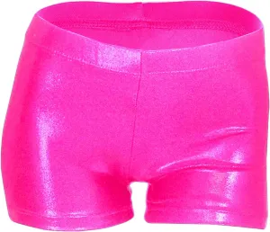 LUOUSE Girls Gymnastics Shorts, Little Kids Sparkle Tumbling Dance Athletic Short