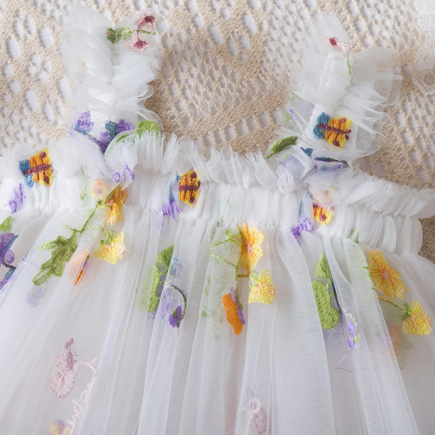Nileafes Toddler Summer Dress Baby Girl Strap Floral A Line Dress Sleeveless Beach Butterfly Sundress for Toddler Girl