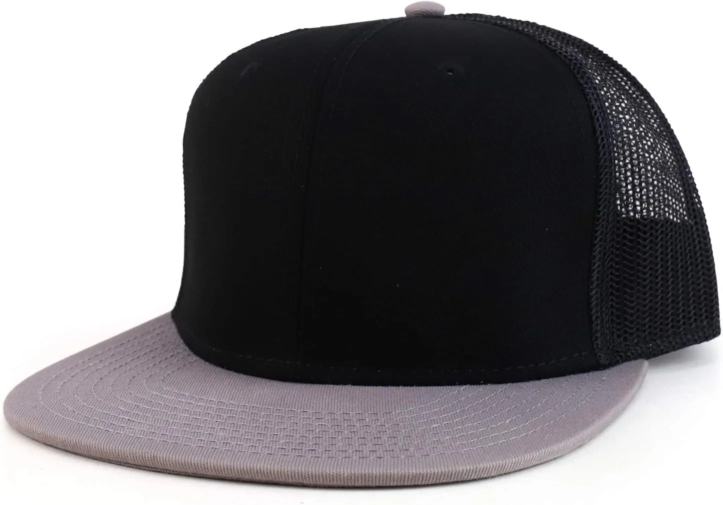 Oversize XXL Blank Flatbill Mesh Snapback Cap