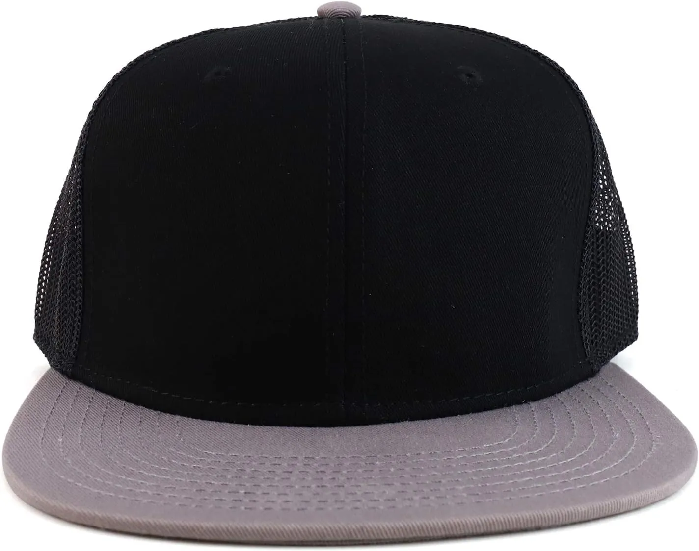 Oversize XXL Blank Flatbill Mesh Snapback Cap