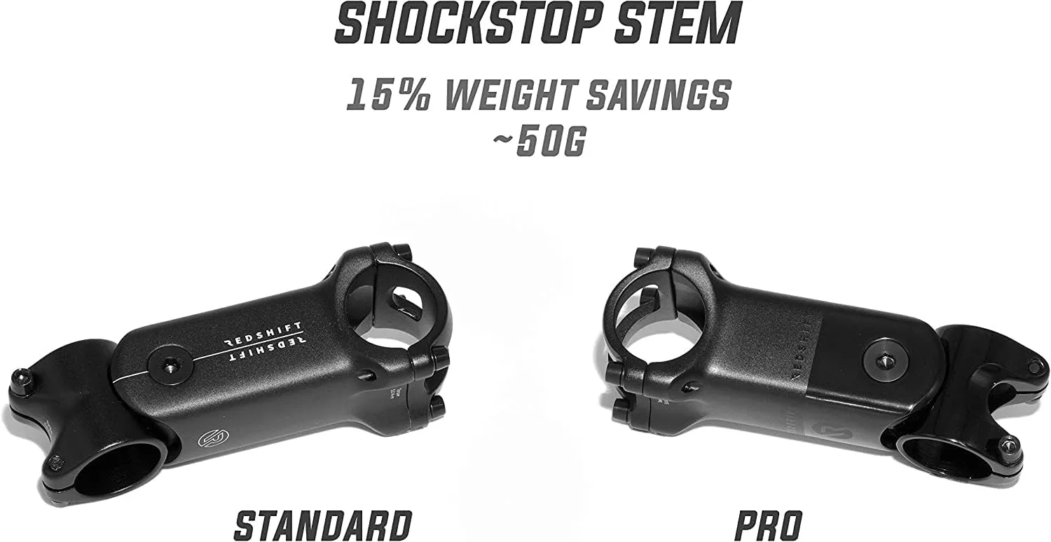 REDSHIFT ShockStop PRO Suspension Stem for Bicycles, Shock-Absorbing Bike Handlebar Stem for Road, Gravel, Hybrid, and E-Bikes