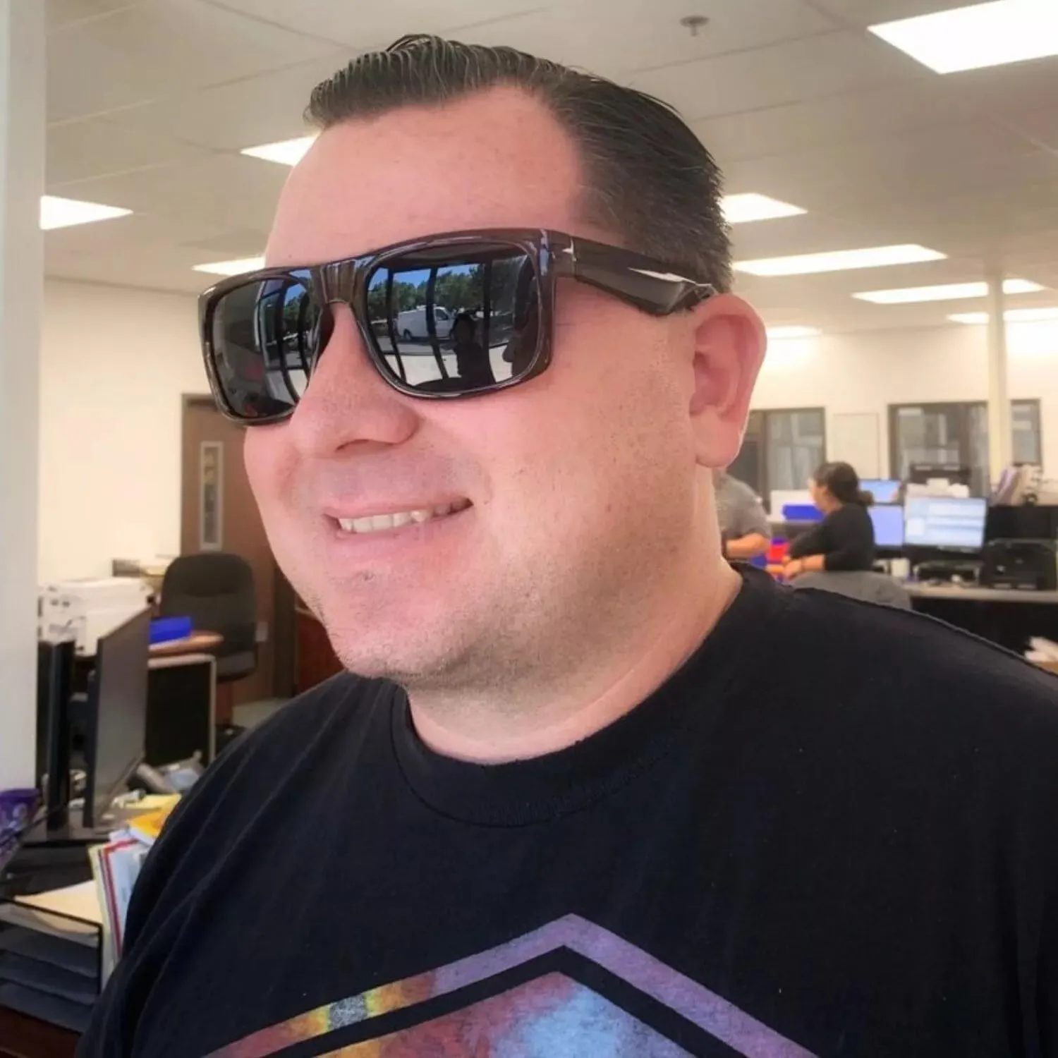 Super XXLarge Size Retro Rectangular Frame TAC Polarized Lenses with Spring Hinge For Men & Women