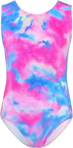TENVDA Gymnastics Leotards for Girls Sparkly Colorful One-Piece Kids Tumbling Outfit Size 2-12 Years Old