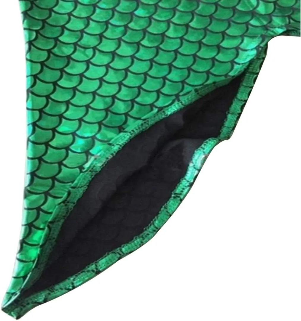 TFJH E 3PCS Kids Girls Swimsuit Bathing Suits Bikini Fish Tail Set 3-10Years