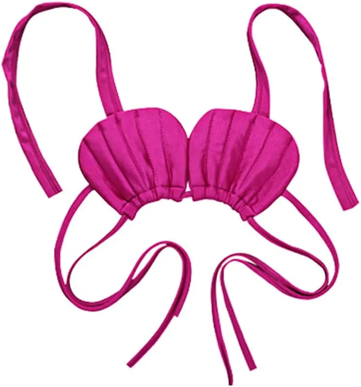 TFJH E 3PCS Kids Girls Swimsuit Bathing Suits Bikini Fish Tail Set 3-10Years