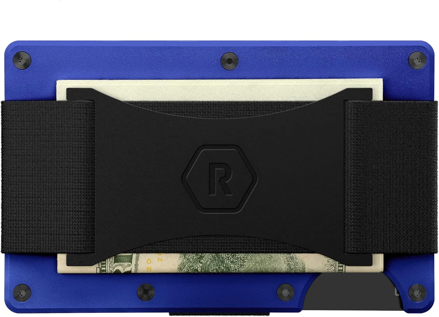 The Ridge NFL Edition, Mens Minimalist Aluminum Metal Wallet - Rfid Blocking, Elastic, Slim Front Pocket Credit Card Holder with Both Cash Strap and an additional Money Clip