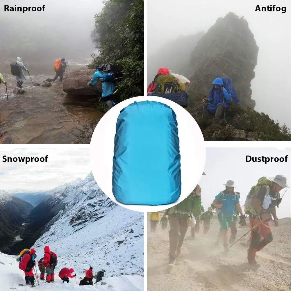 Waterproof Backpack Rain Cover with Anti Slip Buckle Strap for Camping, Hiking, Traveling, Hunting, Biking, 15-80L