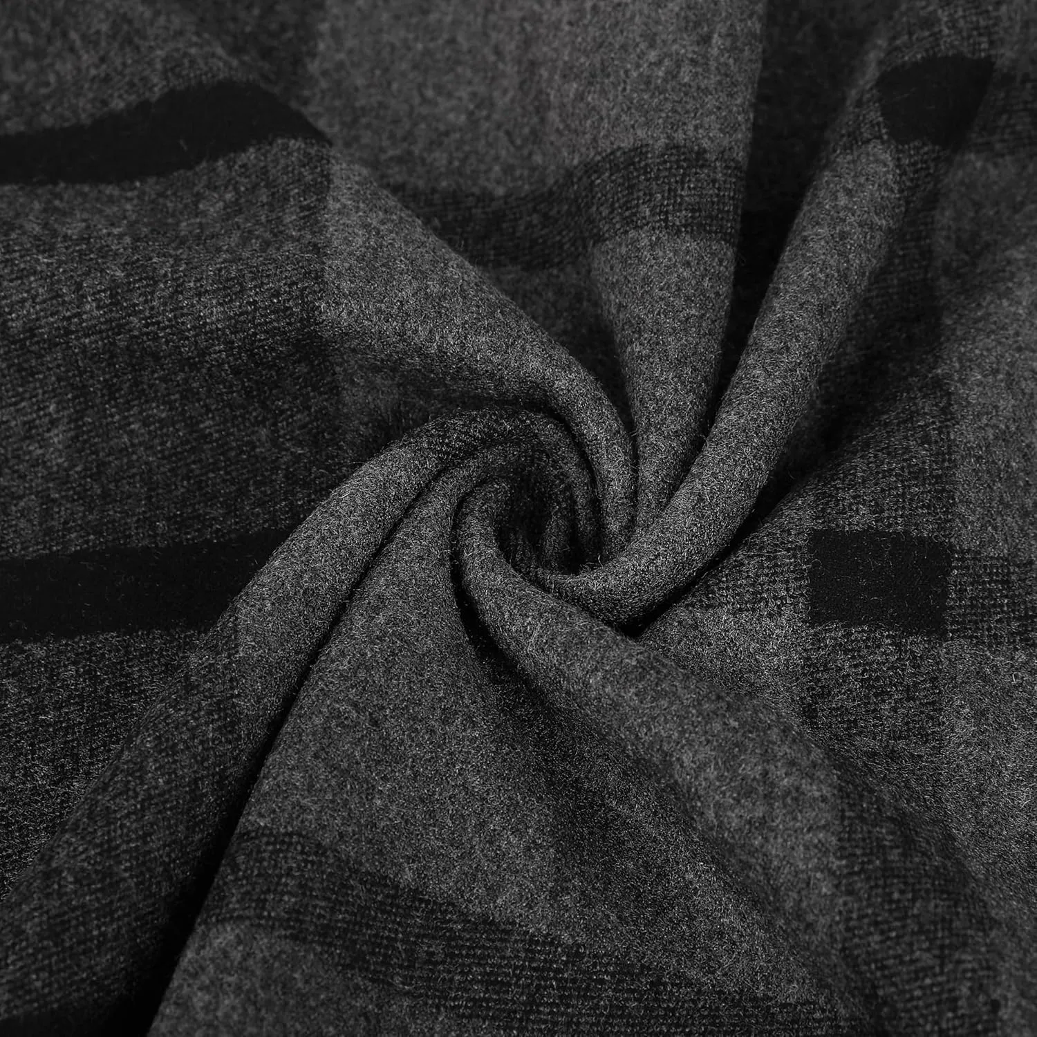 Winter Scarf For Men Ultra-Soft Plaid Tassel Men Scarf Warm Soft Cashmere Feel 73"12"
