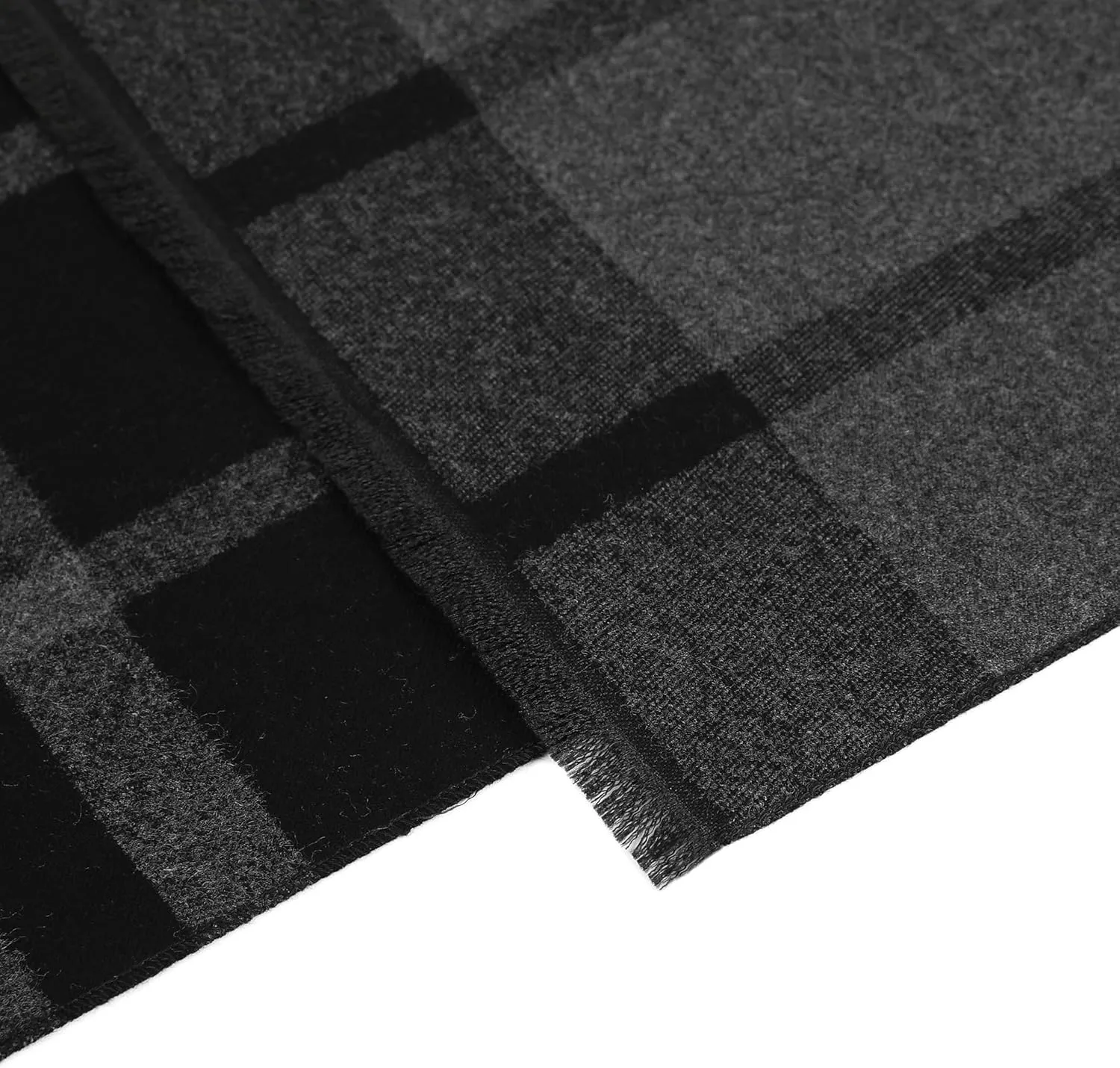 Winter Scarf For Men Ultra-Soft Plaid Tassel Men Scarf Warm Soft Cashmere Feel 73"12"